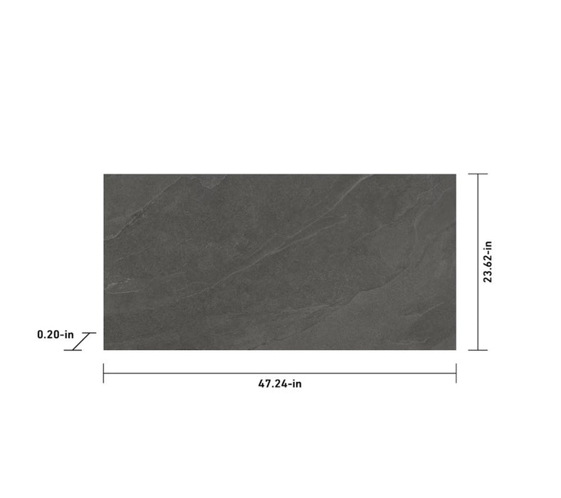 Anatolia 24-inch x 48-inch Vermont Graphite Matte Rectifed Glazed Ultra-Thin Porcelain Tile (new)