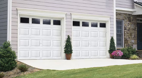 Clopay Classic Steel 8 ft. x 7 ft. 12.9 R-Value Intellicore Insulated White Garage Door with Windows (Used)