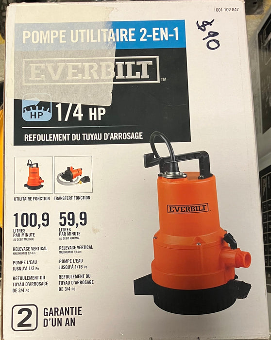 Everbilt 1/4 HP 2-in-1 Utility Pump