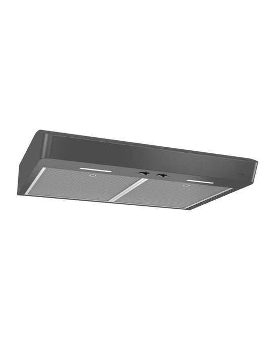 Broan-NuTone 30-inch Under Cabinet Range Hood, 375 MAX Blower CFM in Black Stainless Steel, Optional Ductless Filter Separate (new)