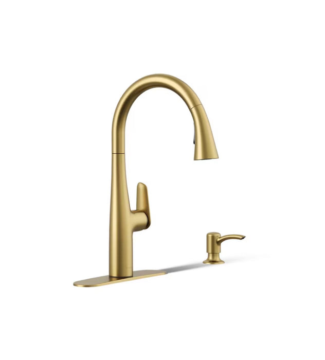 KOHLER Easmor Pull-down 1-Handle Kitchen Sink Faucet in Gold (new)