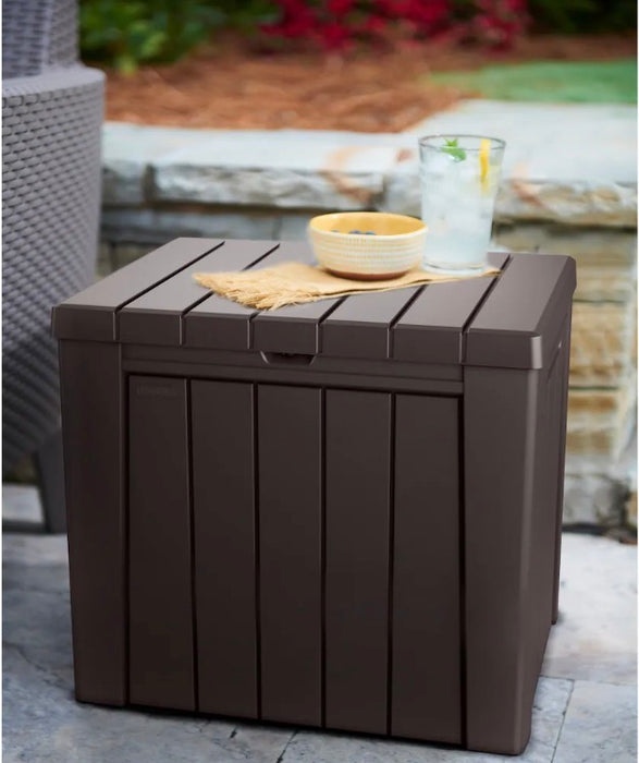Keter Urban Box 2 x 1.5 ft. (30G/113L) Resin Patio/Outdoor Storage Deck Box/Bench