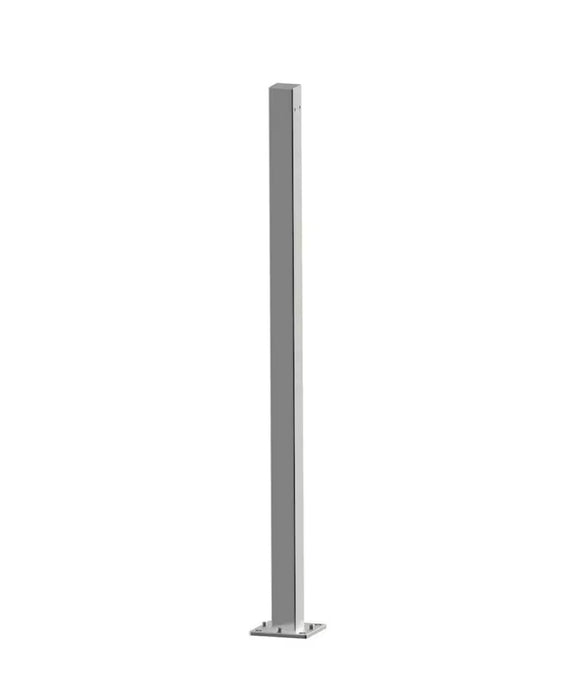Peak MountainView Glass 42.4-inch Deck Railing Post in Brushed Stainless Steel (new)