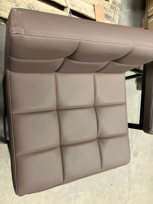 Upholstered Low Back Bar & Counter Stool with Thickened Metal Frame for Kitchen Island - Seat Height Bar Stool (30 Seat Height) , Number of Stools 2, Seat Colour Brown - AF07001292 - (set of 2)