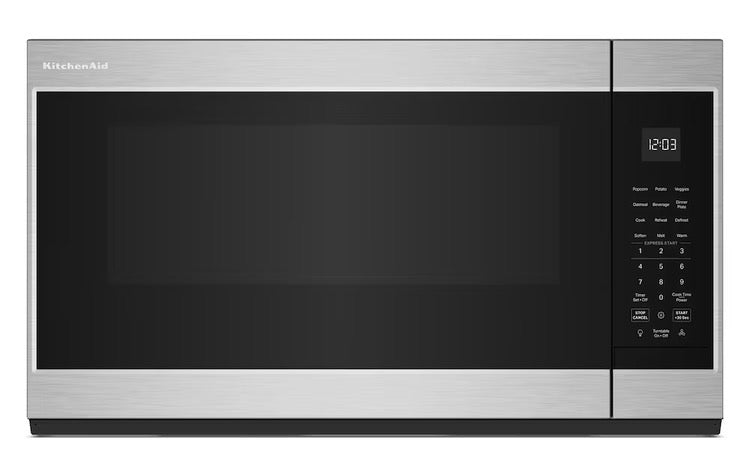 KitchenAid 30 in. 1.9 cu. ft. Over the Range Microwave in PrintShield Stainless with Sensor Cooking (out of box) (new)