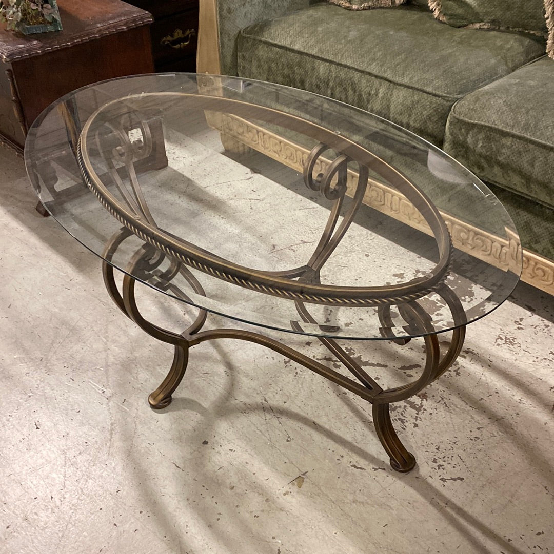 Glass Coffee Table with Metal Legs — Habitat for Humanity Greater Vancouver