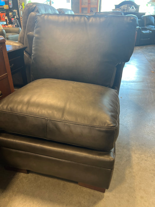 Grey Leather Couch Piece Chair (new)