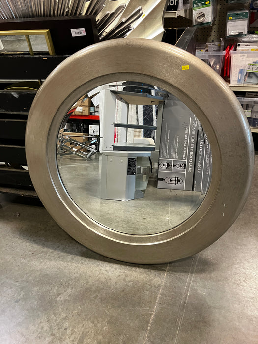 Round Silver Wall Mirror