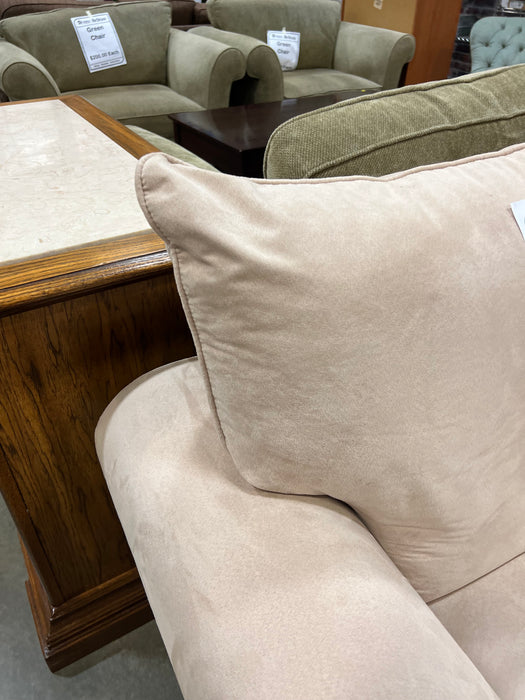 Beige Microsuede Arm Chair (used)
