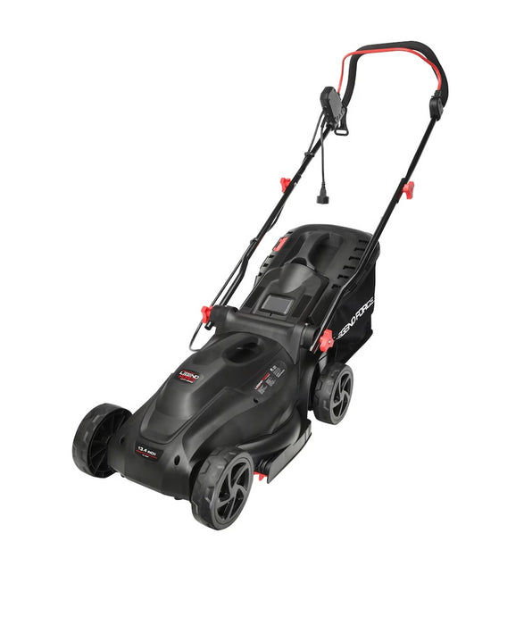 Legend Force 13.4-inch 12 Amp Corded Electric Walk Behind Push Lawn Mower with Height Adjustment & Removable Bag (Used)