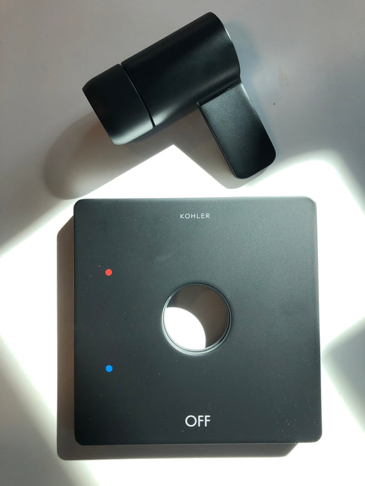 KOHLER Parallel Rite-Temp Shower Volume Control Valve Trim with Cross Handle - Matte Black (new)