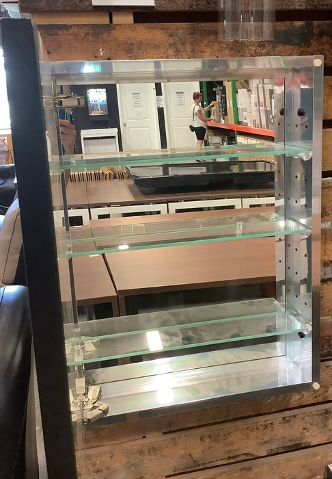 Glacier Bay 20-inch x 26 in Framed Aluminum Recessed or Surface-Mount Bathroom Medicine Cabinet in Coppered Pewter (Used)