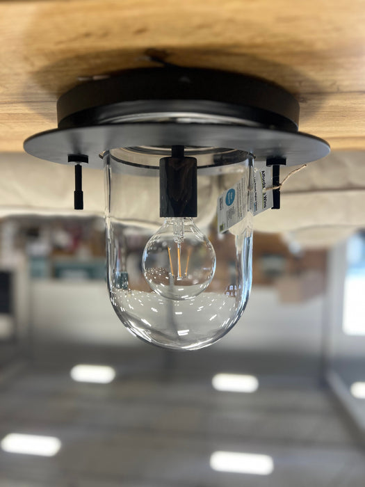 Matte Black Dome Flushmount