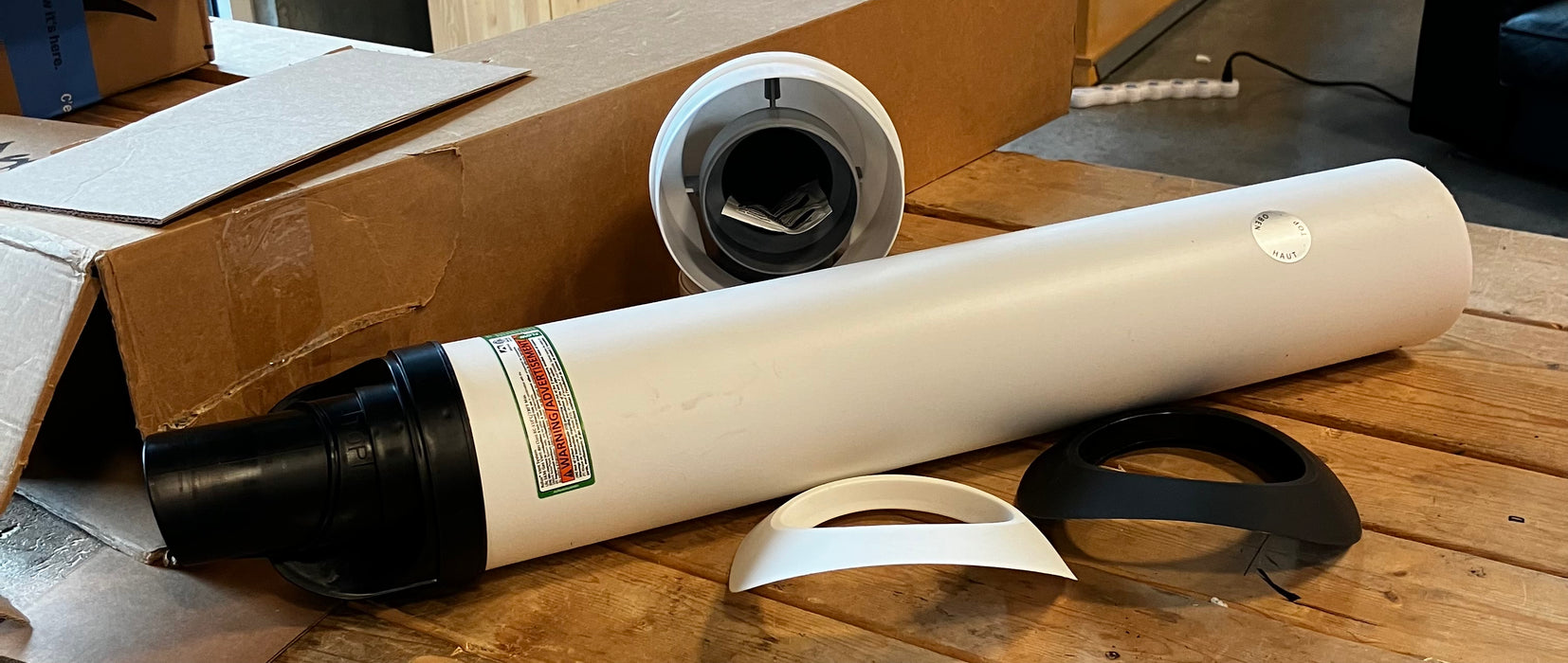RINNAI 8.7 in Condensing Horizontal Vent Termination, 3x5 Concentric Kit with elbow and wall plates