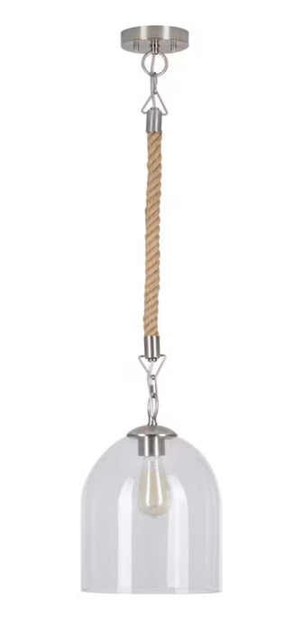 Jess 1-Light Brushed Nickel Pendant