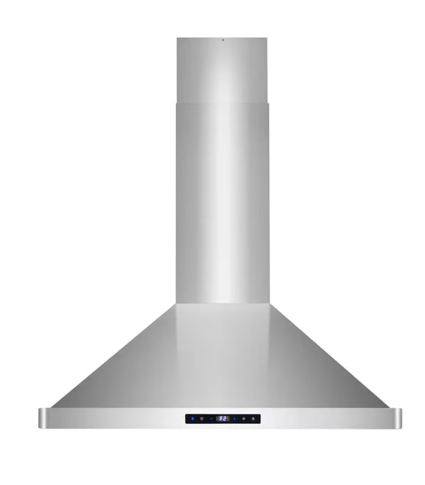 Cosmo 30 in. Lumin Collection Ductless Island Range Hood, Soft Touch Controls, Stainless Steel