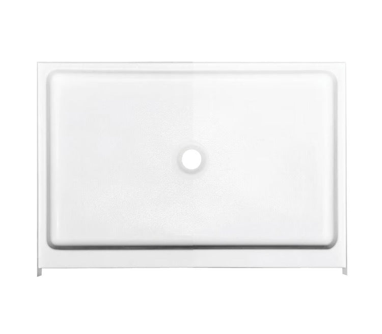 MAAX Alaska 48L x 32W x 7H Rectangular Centre Drain Fibreglass Shower Base Pan in White