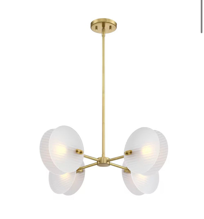 Designers Fountain Sky Fall 4-Light Brushed Gold Contemporary Geometric Chandelier