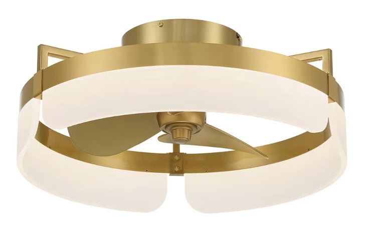 Chitral 20-inch Indoor DC Motor Gold Plated Ceiling Fan with Dimmable Integrated LED & Remote (NEW)