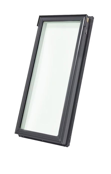 Rectangular window with black frame on a white background