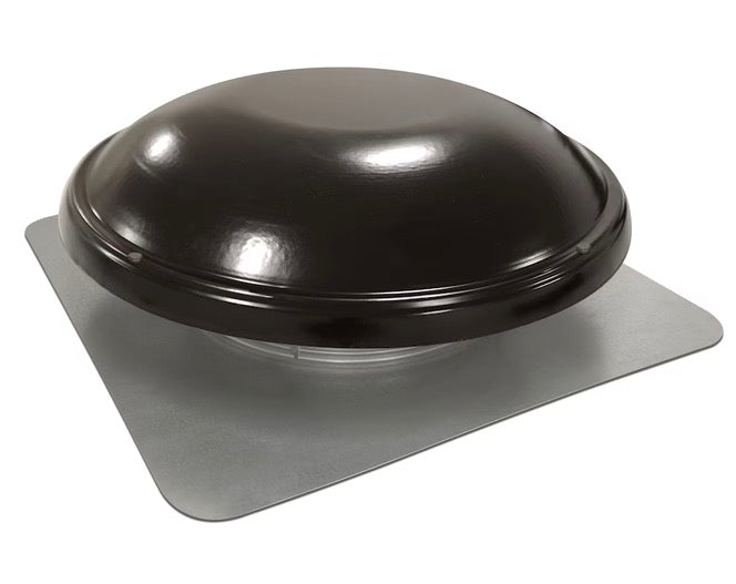 GAF Master Flow 1000 CFM Round Galvanized Power Roof Vent Fan in Black