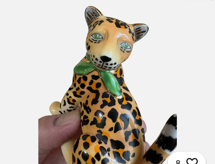 Lynn Chase Designs Jaguar Jungle Cats Yellow Figurine 3.5" Tall Animal