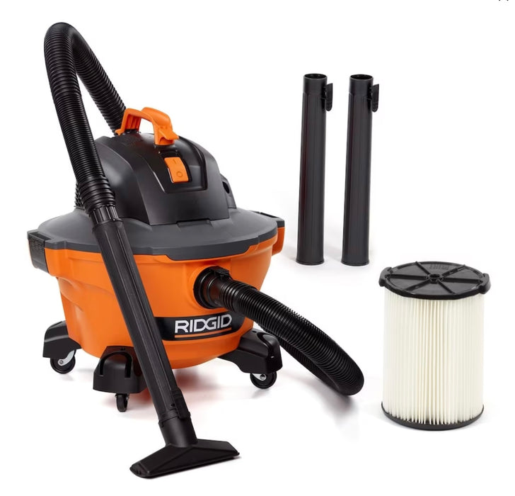 RIDGID 22L (6 Gal.) 3.5 Peak HP NXT Wet Dry Shop Vacuum with General Debris Filter, Hose and Accessories (Used)