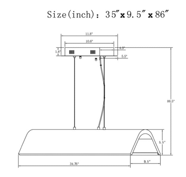 ULTIMOR Silver LED Pendant Bar (NEW)