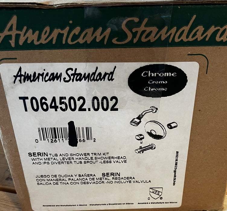 American Standard Serin Polished Chrome Tub and Shower Trim Set (New)