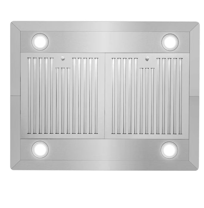 Cosmo 30 in. Lumin Collection Ductless Island Range Hood, Soft Touch Controls, Stainless Steel