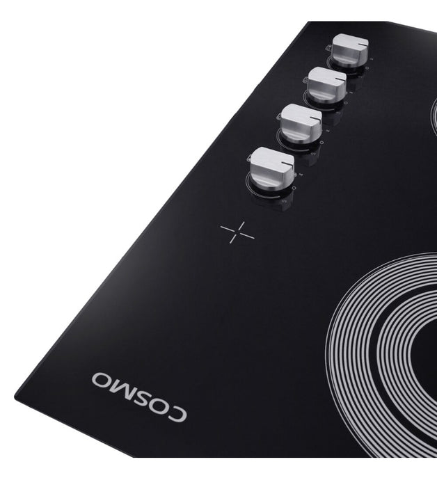 Cosmo 24 in. Electric Ceramic Glass Cooktop with 4 Elements and Control Knobs (New)