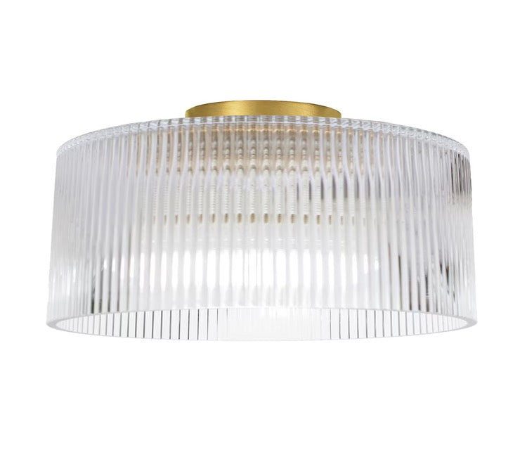 Dainolite Nadine 1 Light 11.75" Dia.Flush Mount - Aged Brass new
