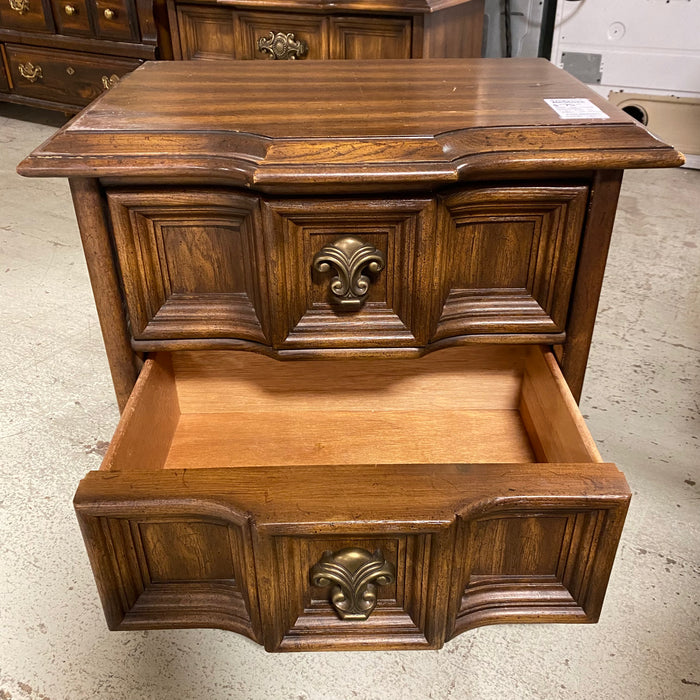 Carved Wood Nightstand
