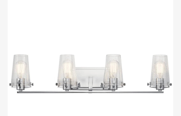 Alton Vanity Light Clear Seeded Glass Polished Chrome (New)