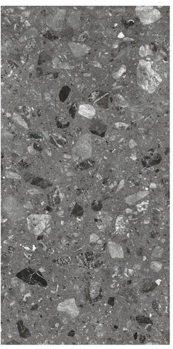 Grizzly Surfaces 12X24 MODERN TERRAZZO BLACK MATTE (6 Pcs/Box)