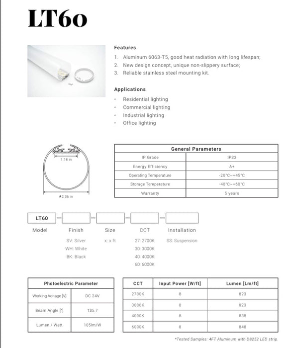 JOYOLIGHT LT60 Cylinder Hanging Light (NEW)
