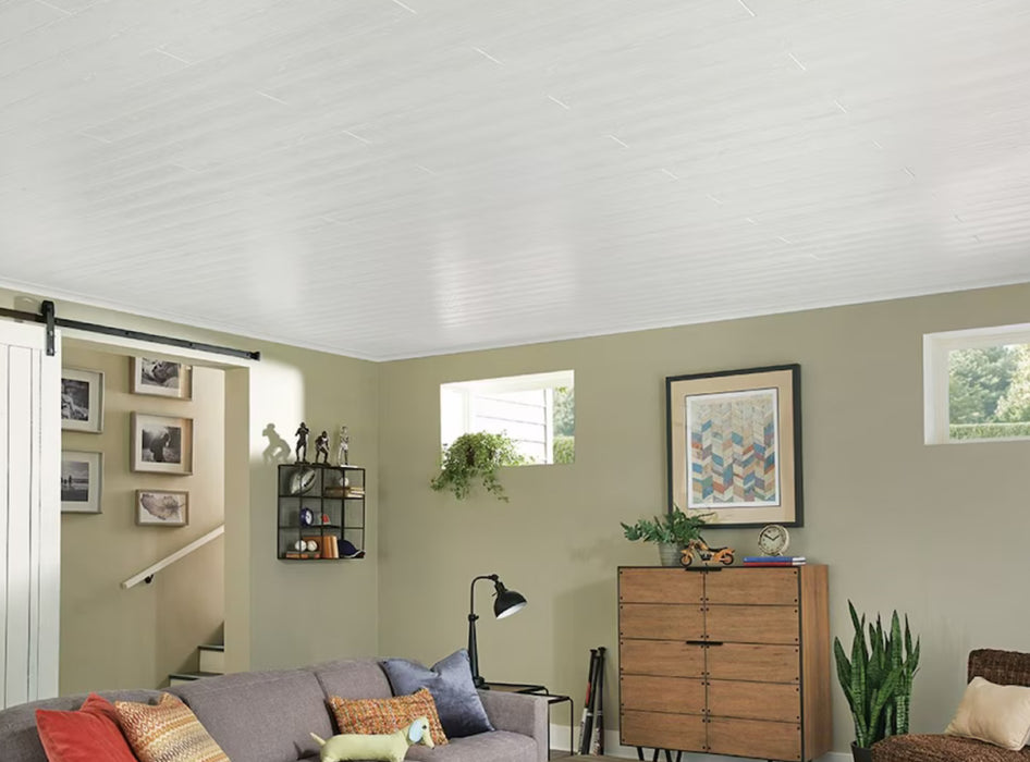 Armstrong Armstrong Ceilings 5 inch. x 84 inch. Woodhaven 1140 Classic White Plank