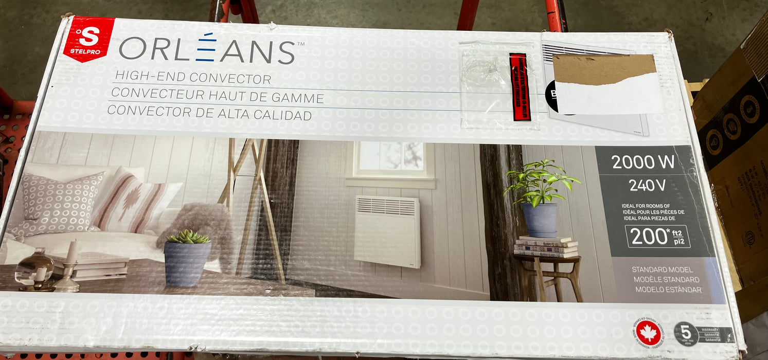 STELPRO Orleans High-End Convector Black 2000W 240V Built-In Electronic Thermostat (New)