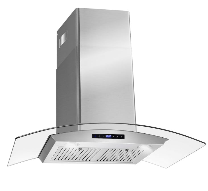 Cosmo 36 in. Vista Collection Ductless Wall Mount Range Hood, Touch Controls, Stainless Steel (New)