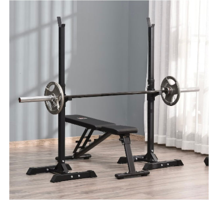 Adjustable Barbell Power Rack Stand (new)
