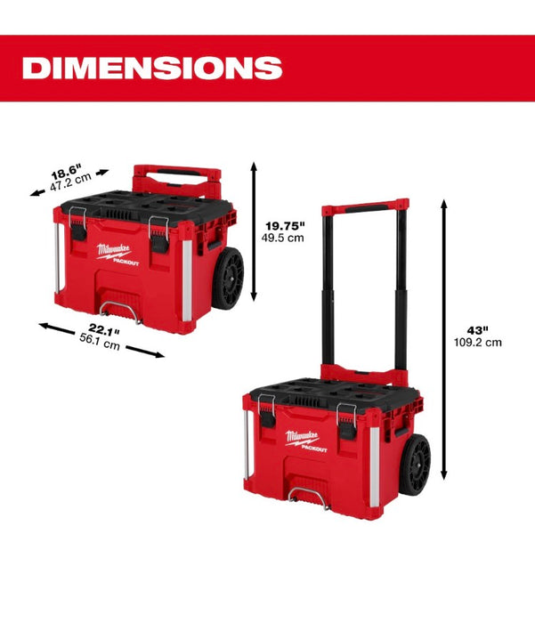 Milwaukee Tool PACKOUT 22 in. Rolling Modular Tool Box for Storage (As Is)