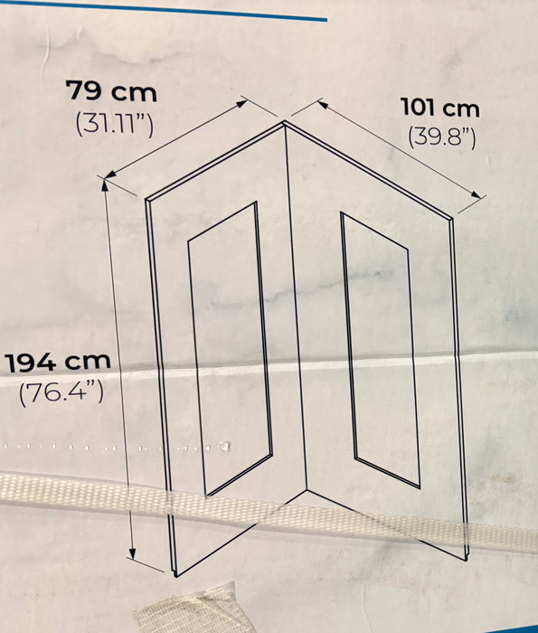Ove Savannah 40-in x 31-in White Shower Surround Corner Wall Panel (new)