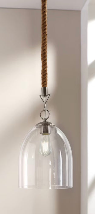 Jess 1-Light Brushed Nickel Pendant