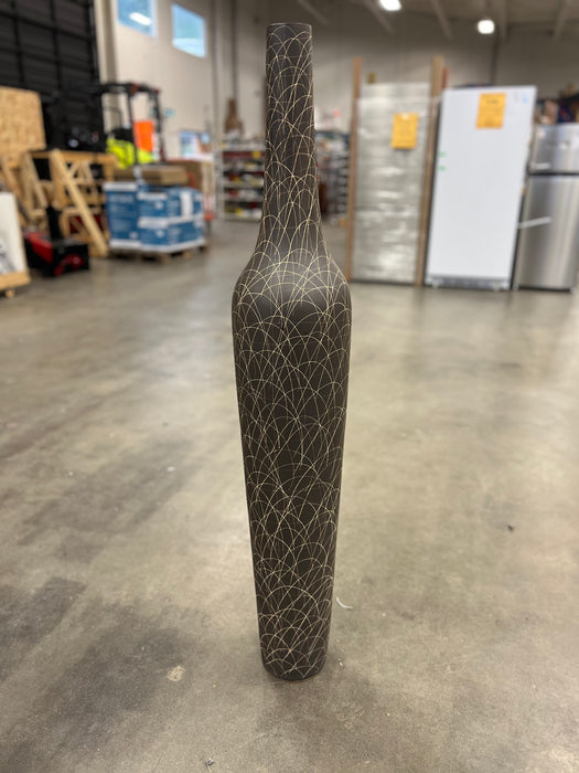 Tall Decorative Abstract Scribble-Design Vase