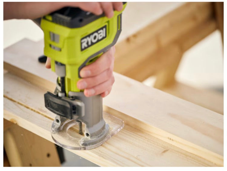 RYOBI 18V ONE+ Cordless Compact Fixed Base Router (Tool-Only)