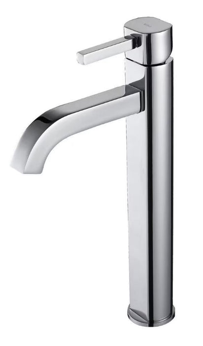 Kraus Rainfall Single Hole 1-Handle High Arc Bathroom Faucet in Chrome with Lever Handle (NEW)