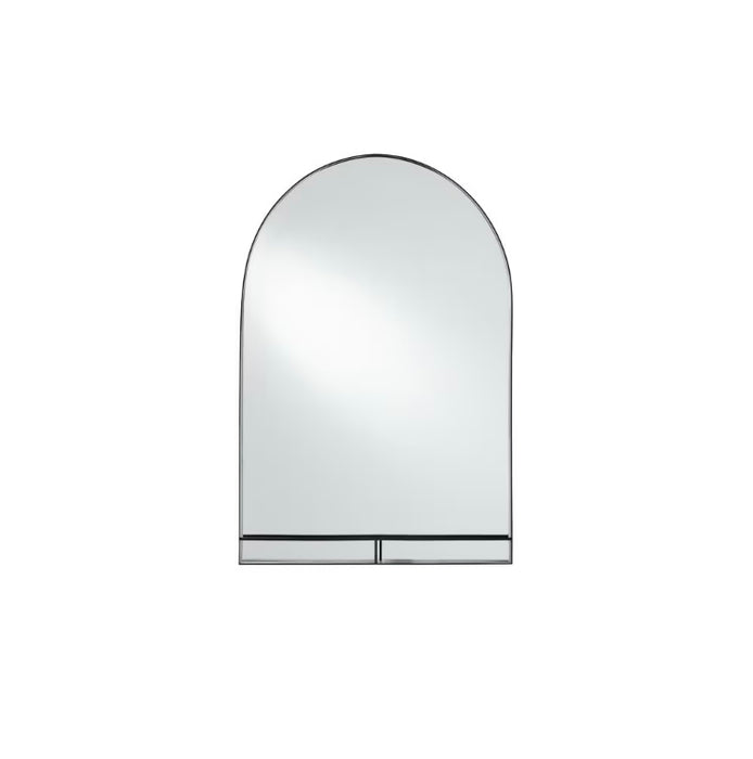 GlucksteinElements Perry 24-inch W x 36-inch H Metal Matte Black Frame Decorative Mirror with Shelf