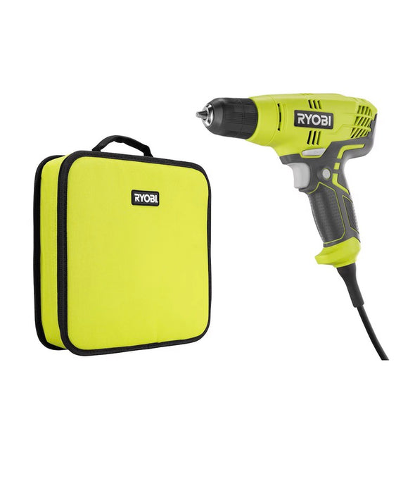 RYOBI 5.5-Amp Corded 3/8-inch Variable Speed Compact Drill/Driver with Bag (New)