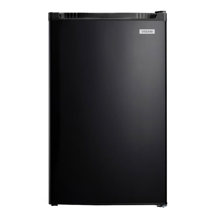Vissani 4.3 cu. ft. Black Mini Refrigerator with 2 Adjustable Glass Shelves
