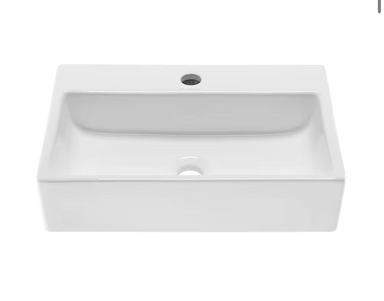 Swiss Madison Claire 20 inch Rectangle Ceramic Vessel Sink in White (new)